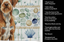 Load image into Gallery viewer, Wirehaired Pointing Griffon Coastal Sea Glass Kitchen Towel