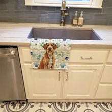 Load image into Gallery viewer, Wirehaired Pointing Griffon Coastal Sea Glass Kitchen Towel