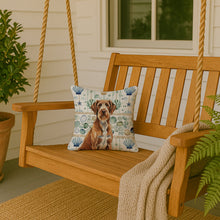 Load image into Gallery viewer, Wirehaired Pointing Griffon Coastal Sea Glass Throw Pillow