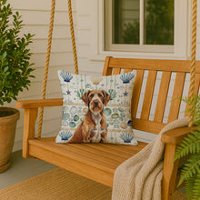 Load image into Gallery viewer, Wirehaired Pointing Griffon Coastal Sea Glass Throw Pillow