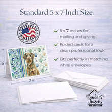 Load image into Gallery viewer, Chestnut Wirehaired Pointing Griffon Coastal Sea Glass Greeting Cards Pack of 8