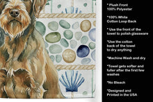 Load image into Gallery viewer, Chestnut Wirehaired Pointing Griffon Coastal Sea Glass Kitchen Towel