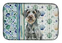 Load image into Gallery viewer, Steel Gray Wirehaired Pointing Griffon Coastal Sea Glass Dish Drying Mat