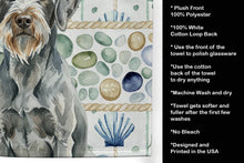 Load image into Gallery viewer, Steel Gray Wirehaired Pointing Griffon Coastal Sea Glass Kitchen Towel