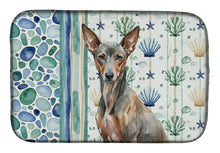 Load image into Gallery viewer, Xoloitzcuintli Coastal Sea Glass Dish Drying Mat