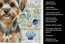 Load image into Gallery viewer, Yorkiepoo Coastal Sea Glass Kitchen Towel