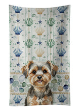 Load image into Gallery viewer, Yorkiepoo Coastal Sea Glass Kitchen Towel