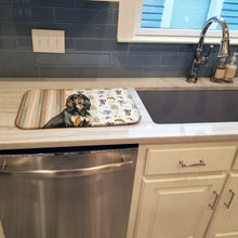 Load image into Gallery viewer, Black &amp; Tan Afghan Hound Coffee Bar Dish Drying Mat