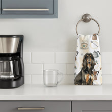 Load image into Gallery viewer, Black &amp; Tan Afghan Hound Coffee Bar Kitchen Towel