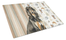 Load image into Gallery viewer, Black &amp; Tan Afghan Hound Coffee Bar Glass Cutting Board