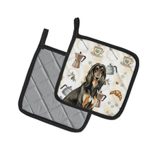 Load image into Gallery viewer, Black &amp; Tan Afghan Hound Coffee Bar Pair of Pot Holders