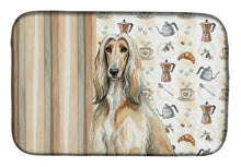 Load image into Gallery viewer, Afghan Hound Coffee Bar Dish Drying Mat