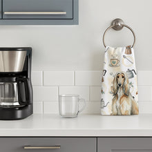 Load image into Gallery viewer, Afghan Hound Coffee Bar Kitchen Towel