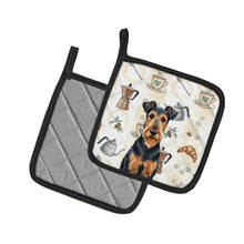 Load image into Gallery viewer, Airedale Terrier Coffee Bar Pair of Pot Holders