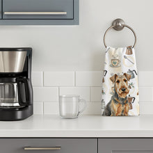 Load image into Gallery viewer, Grizzle Airedale Terrier Coffee Bar Kitchen Towel
