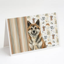 Load image into Gallery viewer, Brindle Akita Coffee Bar Greeting Cards Pack of 8
