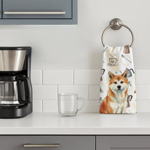 Load image into Gallery viewer, Red Akita Coffee Bar Kitchen Towel