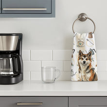 Load image into Gallery viewer, Sesame Akita Coffee Bar Kitchen Towel
