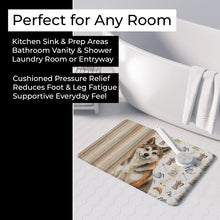 Load image into Gallery viewer, Sesame Akita Coffee Bar Memory Foam Kitchen Mat