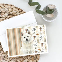 Load image into Gallery viewer, White Akita Coffee Bar Greeting Cards Pack of 8
