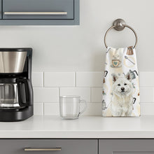 Load image into Gallery viewer, White Akita Coffee Bar Kitchen Towel