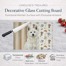 Load image into Gallery viewer, White Akita Coffee Bar Glass Cutting Board