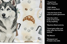 Load image into Gallery viewer, Gray and White Alaskan Malamute Coffee Bar Kitchen Towel