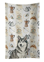 Load image into Gallery viewer, Gray and White Alaskan Malamute Coffee Bar Kitchen Towel