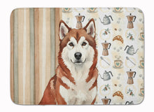 Load image into Gallery viewer, Red and White Alaskan Malamute Coffee Bar Memory Foam Kitchen Mat