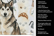 Load image into Gallery viewer, Sable and White Alaskan Malamute Coffee Bar Kitchen Towel