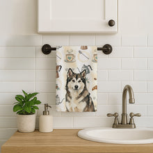 Load image into Gallery viewer, Sable and White Alaskan Malamute Coffee Bar Kitchen Towel