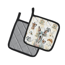 Load image into Gallery viewer, American Hairless Terrier Coffee Bar Pair of Pot Holders