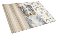 Load image into Gallery viewer, Blue Merle American Shepherd Coffee Bar Glass Cutting Board