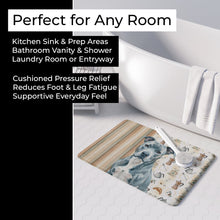 Load image into Gallery viewer, Blue American Staffordshire Terrier Coffee Bar Memory Foam Kitchen Mat