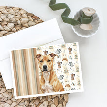 Load image into Gallery viewer, Fawn American Staffordshire Terrier Coffee Bar Greeting Cards Pack of 8