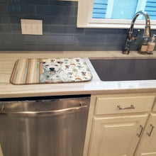 Load image into Gallery viewer, White American Staffordshire Terrier Coffee Bar Dish Drying Mat