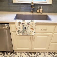 Load image into Gallery viewer, White American Staffordshire Terrier Coffee Bar Kitchen Towel