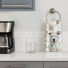 Load image into Gallery viewer, White American Staffordshire Terrier Coffee Bar Kitchen Towel