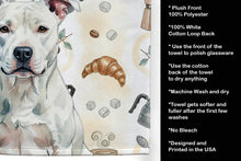 Load image into Gallery viewer, White American Staffordshire Terrier Coffee Bar Kitchen Towel