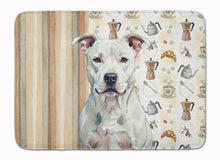 Load image into Gallery viewer, White American Staffordshire Terrier Coffee Bar Memory Foam Kitchen Mat