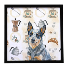 Load image into Gallery viewer, Blue Heeler Australian Cattle Dog Coffee Bar Framed Metal Print