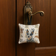 Load image into Gallery viewer, Blue Heeler Australian Cattle Dog Coffee Bar Hanging Square Fabric Ornament 3.5 × 3.5