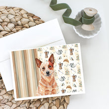 Load image into Gallery viewer, Red Heeler Australian Cattle Dog Coffee Bar Greeting Cards Pack of 8