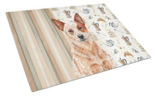 Load image into Gallery viewer, Red Heeler Australian Cattle Dog Coffee Bar Glass Cutting Board