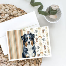 Load image into Gallery viewer, Black Australian Shepherd Coffee Bar Greeting Cards Pack of 8