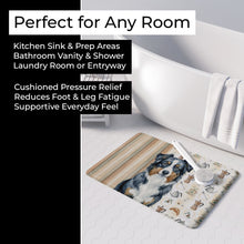 Load image into Gallery viewer, Black Australian Shepherd Coffee Bar Memory Foam Kitchen Mat