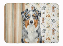 Load image into Gallery viewer, Blue Merle Australian Shepherd Coffee Bar Memory Foam Kitchen Mat