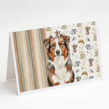 Load image into Gallery viewer, Red Merle Australian Shepherd Coffee Bar Greeting Cards Pack of 8