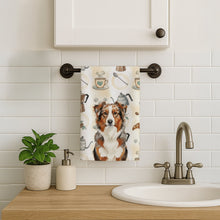 Load image into Gallery viewer, Red Merle Australian Shepherd Coffee Bar Kitchen Towel