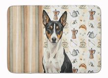 Load image into Gallery viewer, Black and White Basenji Coffee Bar Memory Foam Kitchen Mat